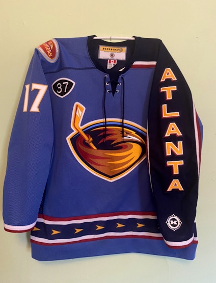 AUTHENTIC Atlanta Thrashers REEBOK NHL Hockey autographed Jersey - Size 52