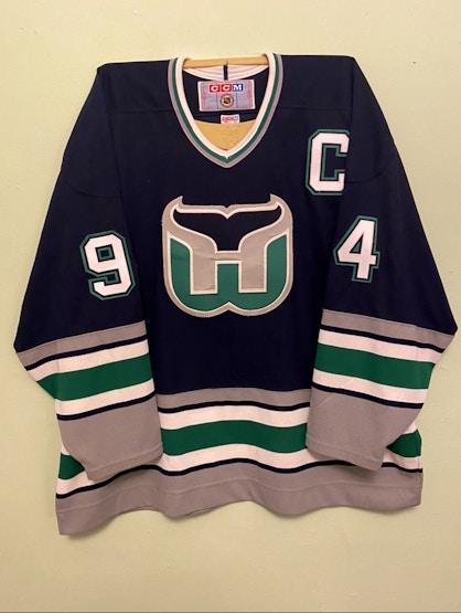 CCM Authentic Hartford Whalers NHL Hockey Jersey Vintage Green 46