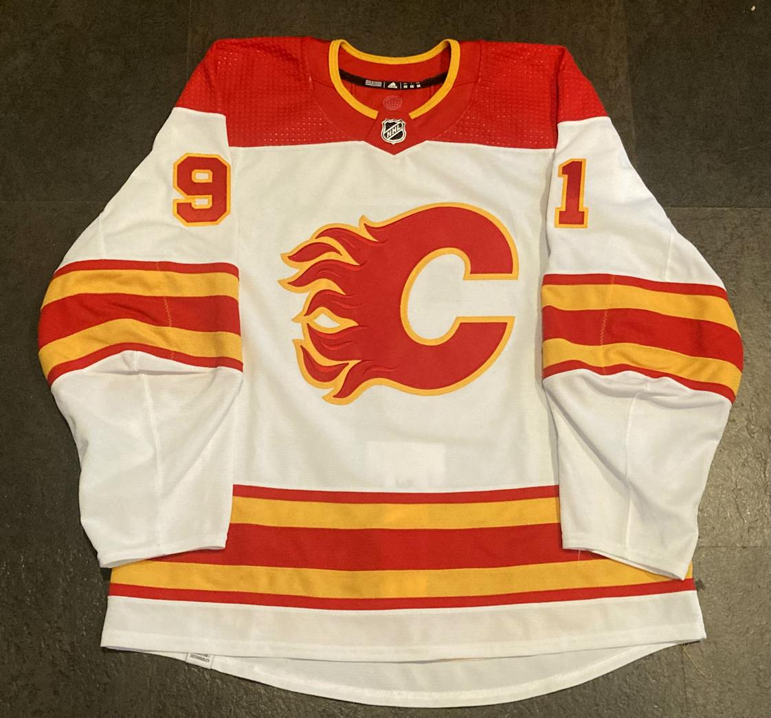 MiC Adidas On-Ice Calgary Flames CORONATO Retro Home Jersey Sz 56 **MiC**