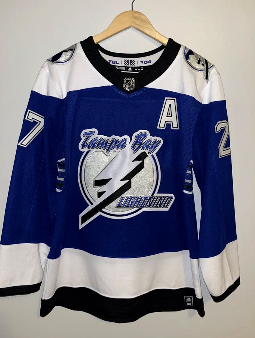Vintage Tampa Bay Lightning Storm Jersey CCM NHL Hockey Adult Mens XL  Alternate