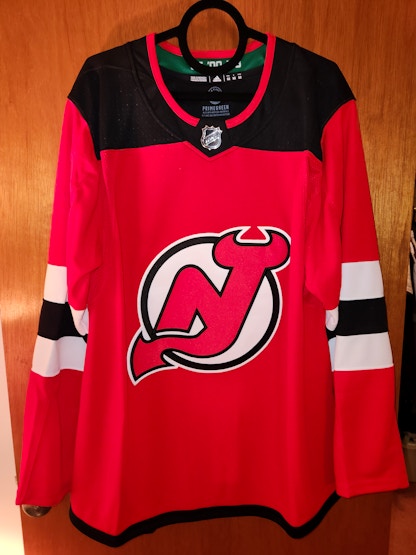 New Gray Adidas New Jersey Devils MiC Practice Jersey 56