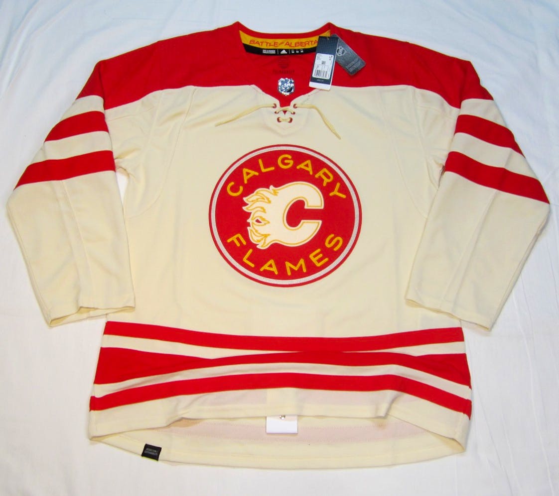 Calgary Flames Away White Adult Size 46 Adidas Jersey | SidelineSwap