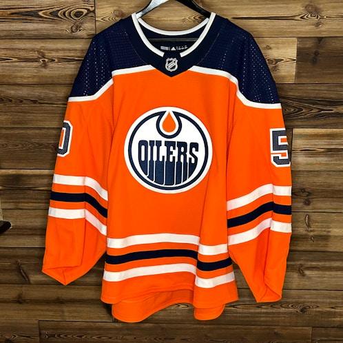 Stuart Skinner Heritage Classic Edmonton Oilers 2023 Adidas Primegreen
