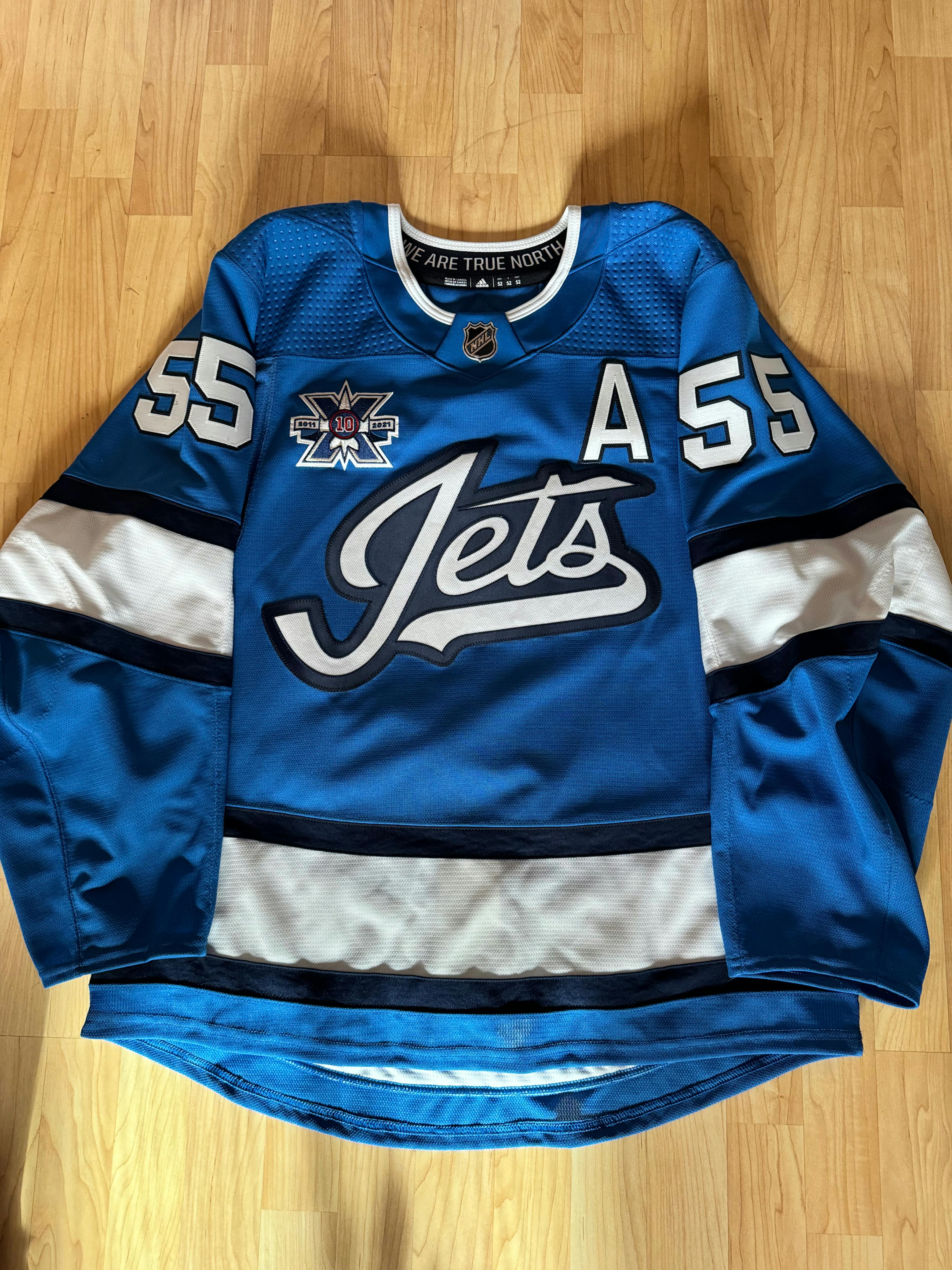 Adidas Winnipeg Jets No55 Mark Scheifele Blue Alternate Authentic Women's Stitched NHL Jersey