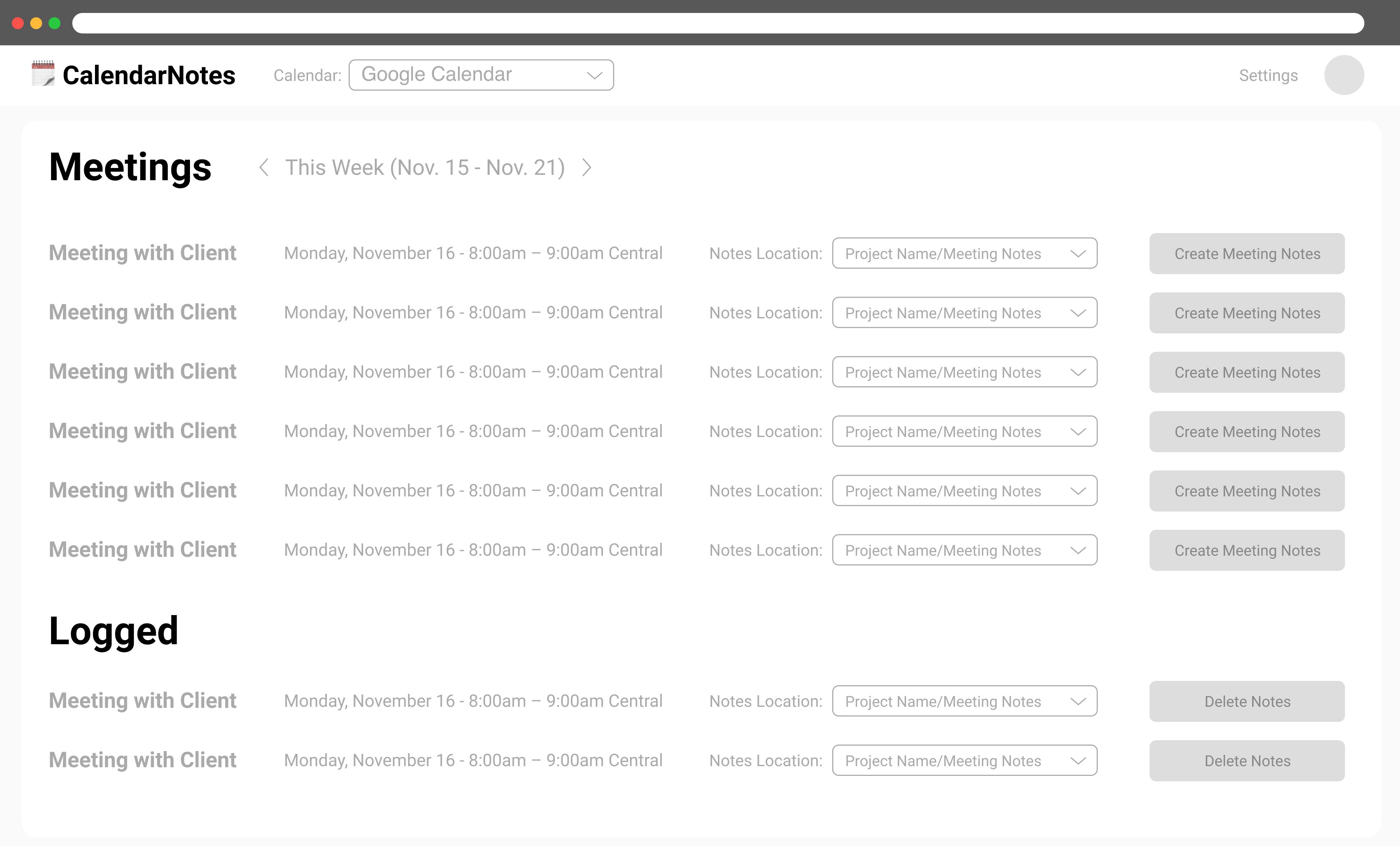 Create and organize meeting notes templates for your Google Calendar