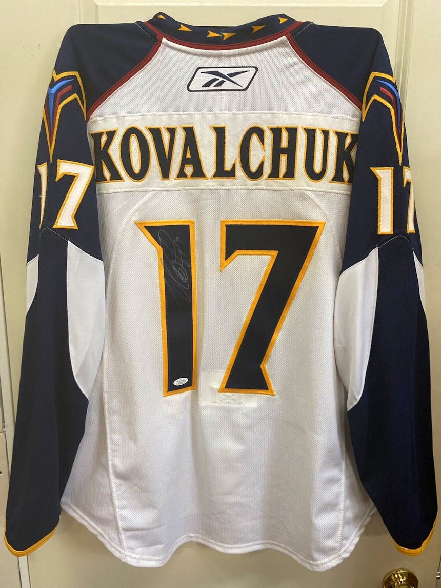 Authentic CCM/KOHO Atlanta Thrashers Ilya Kovalchuk : r/hockeyjerseys