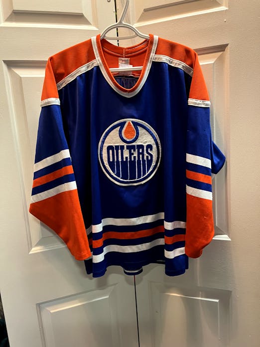 Vintage 1982 Edmonton Oilers White CCM 550 Jersey - Hockey Jersey
