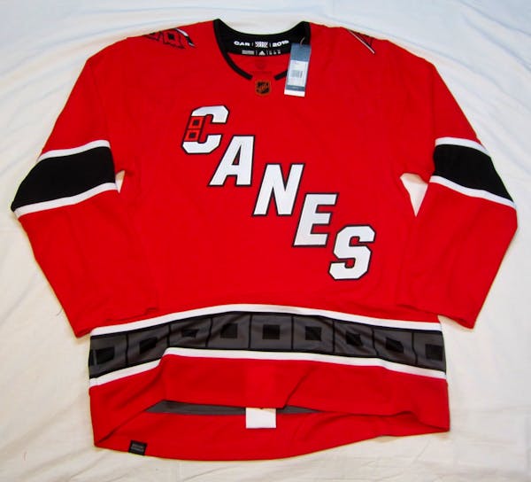 Adidas Carolina Hurricanes Red 25th Anniversary Authentic Hockey Jersey (3XL-60)