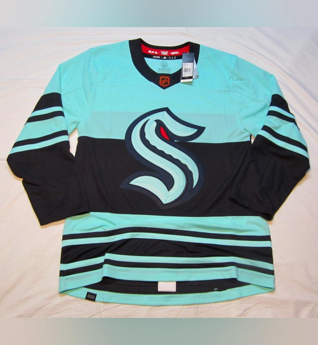 Seattle Kraken size 46 = Small Adidas Reverse Retro 2.0 NHL Jersey