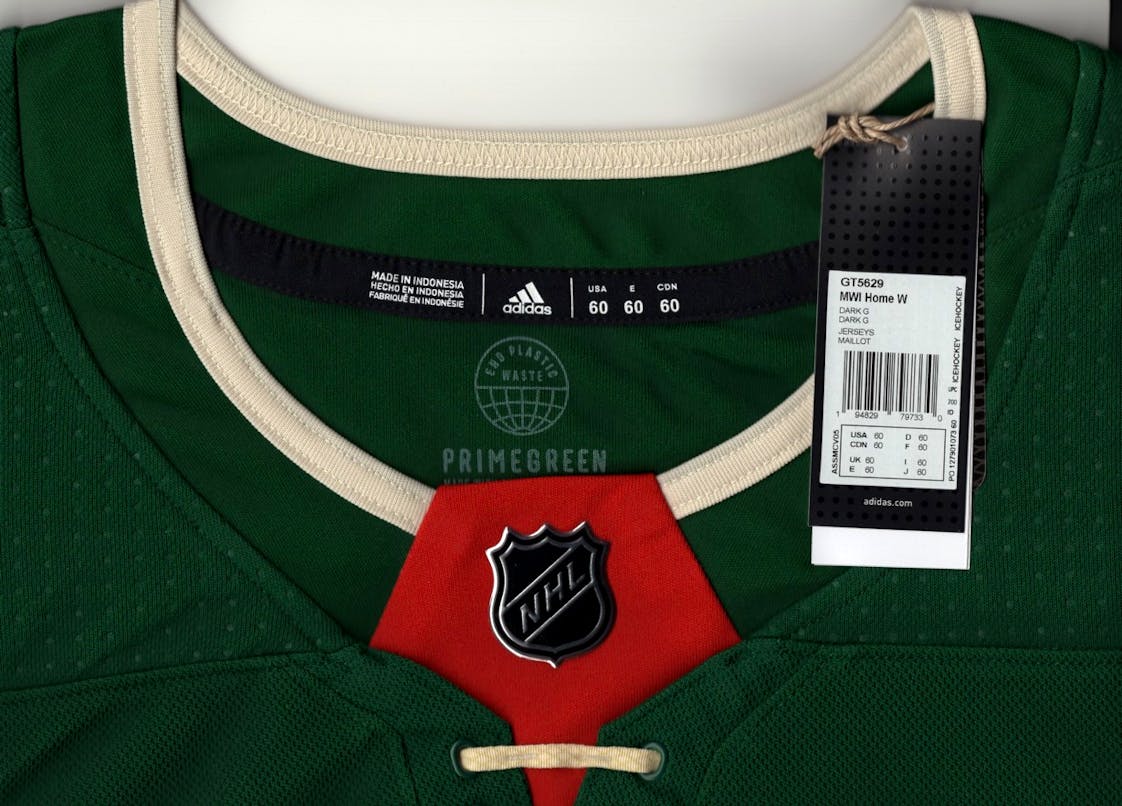 New Jersey Devils size 60 = 3XL home red Adidas Prime Green Jersey