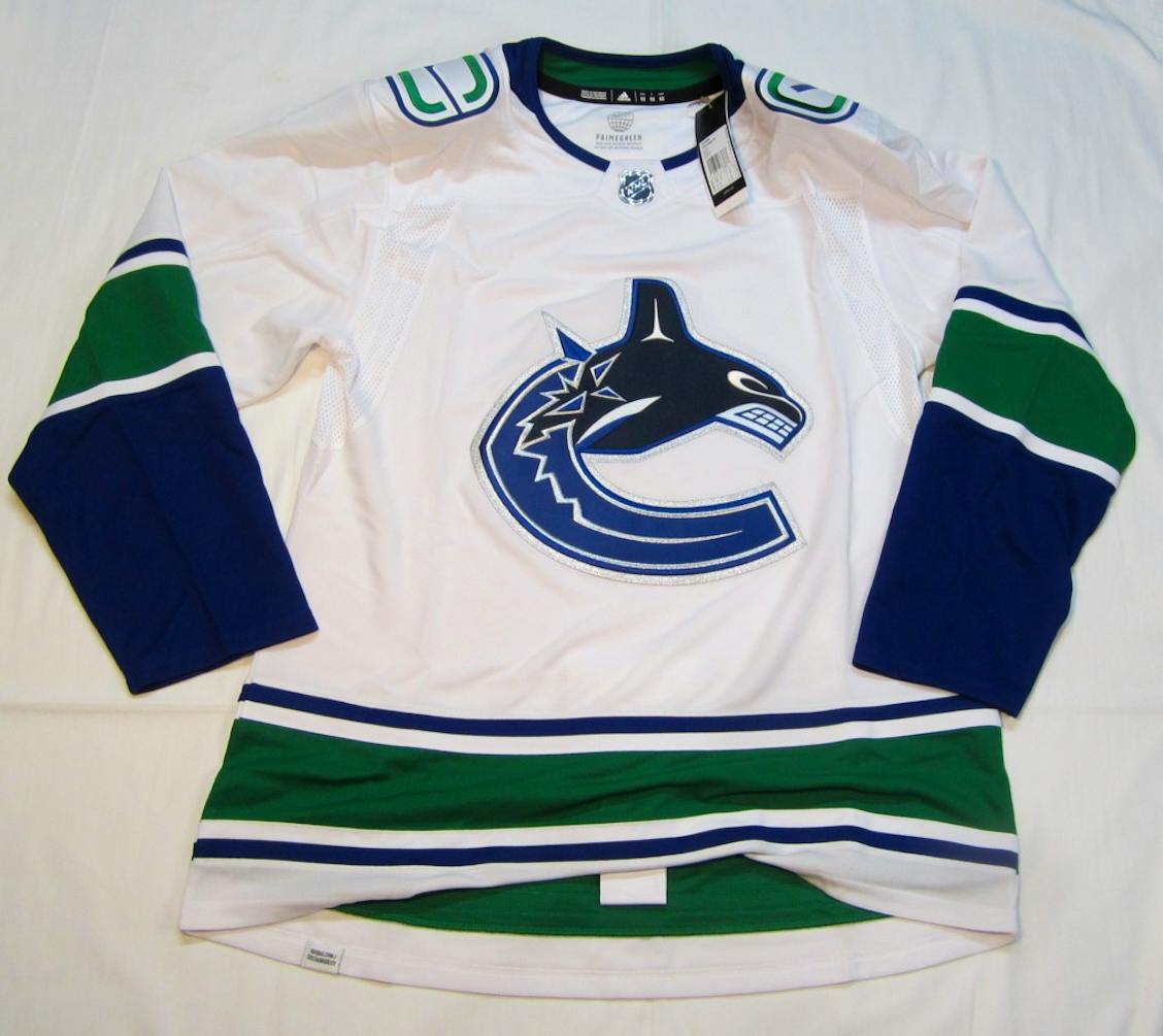 Vancouver Canucks Team Issued Adidas Mic Away Jersey