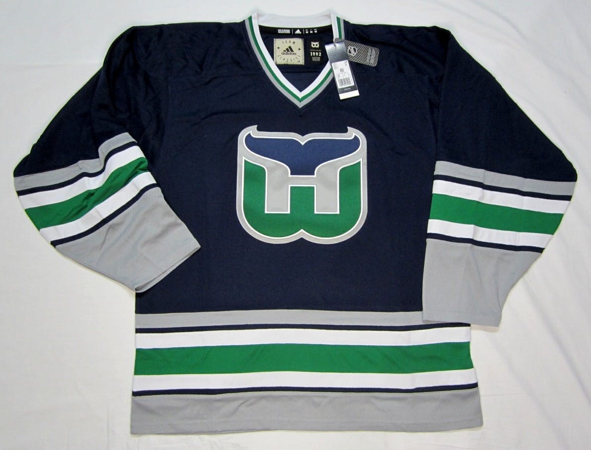 hartford whalers home and away jersey