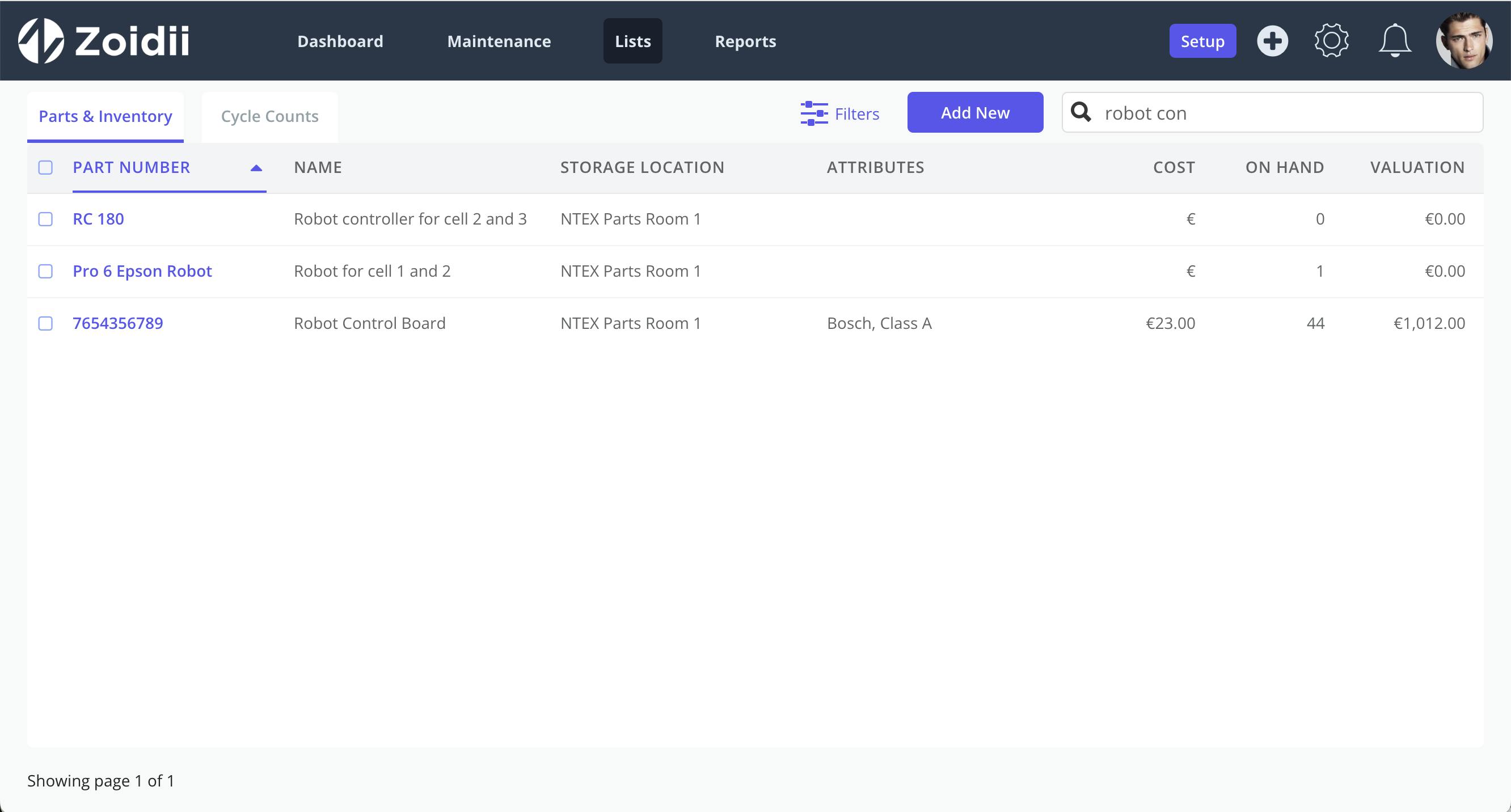 Inventory Management| Zoidii CMMS Software