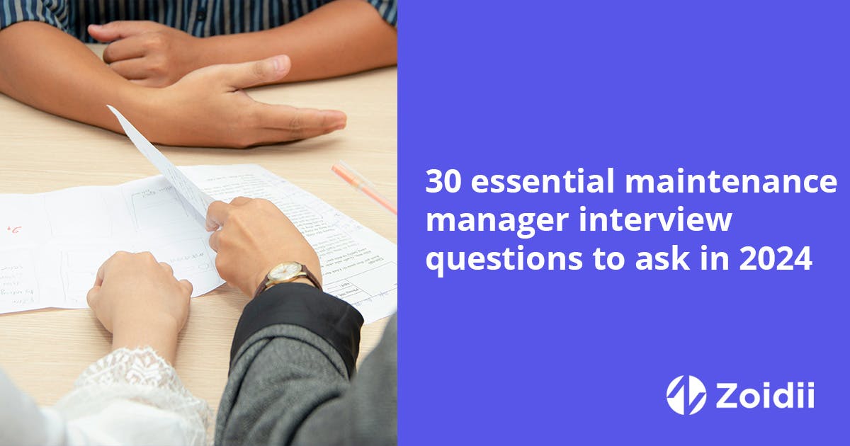 Interview Questions for Maintenance Managers 31 Best Examples