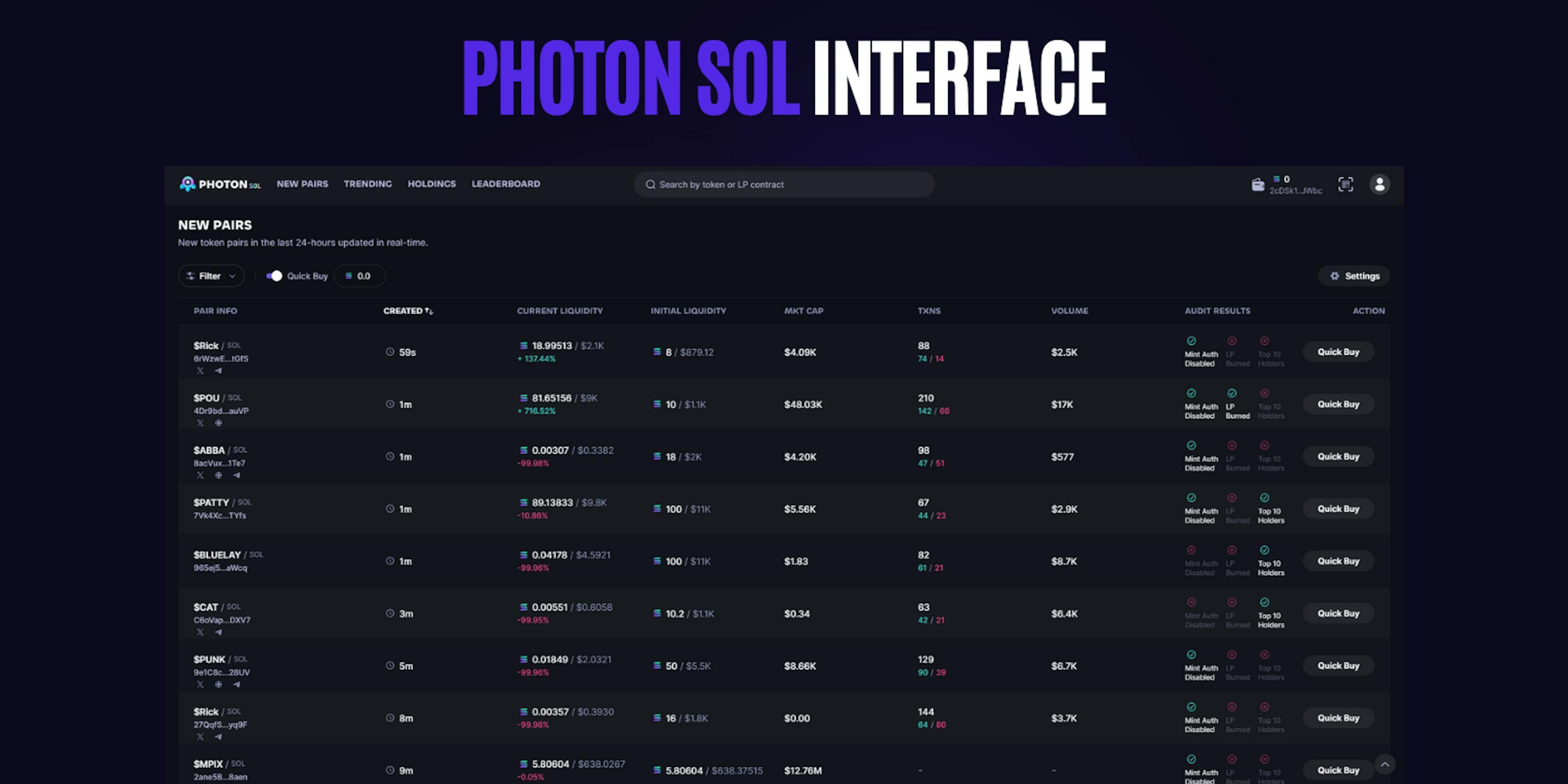 Solana Bot Photon SOL: Solana Trading Bot