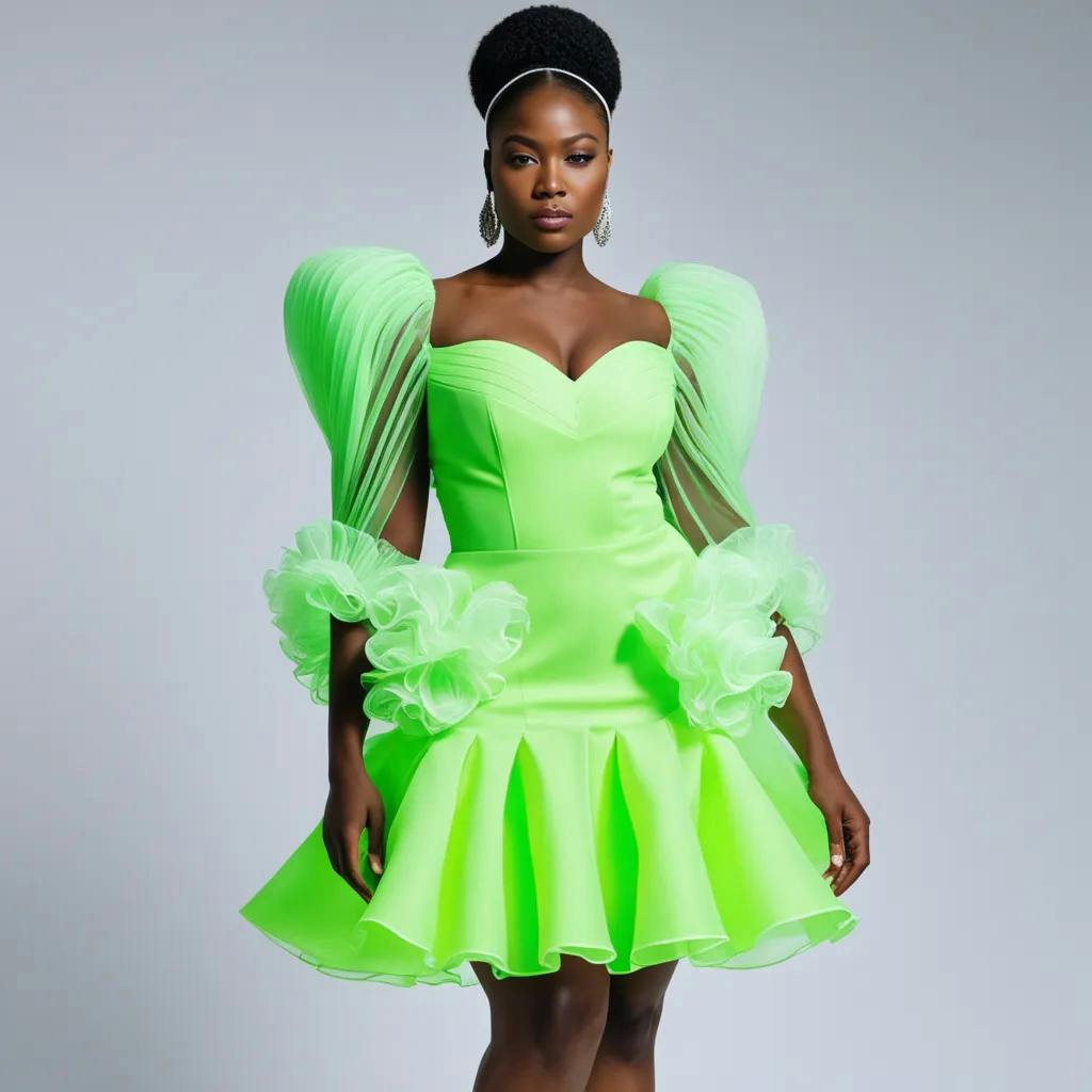 Neon net dress best sale