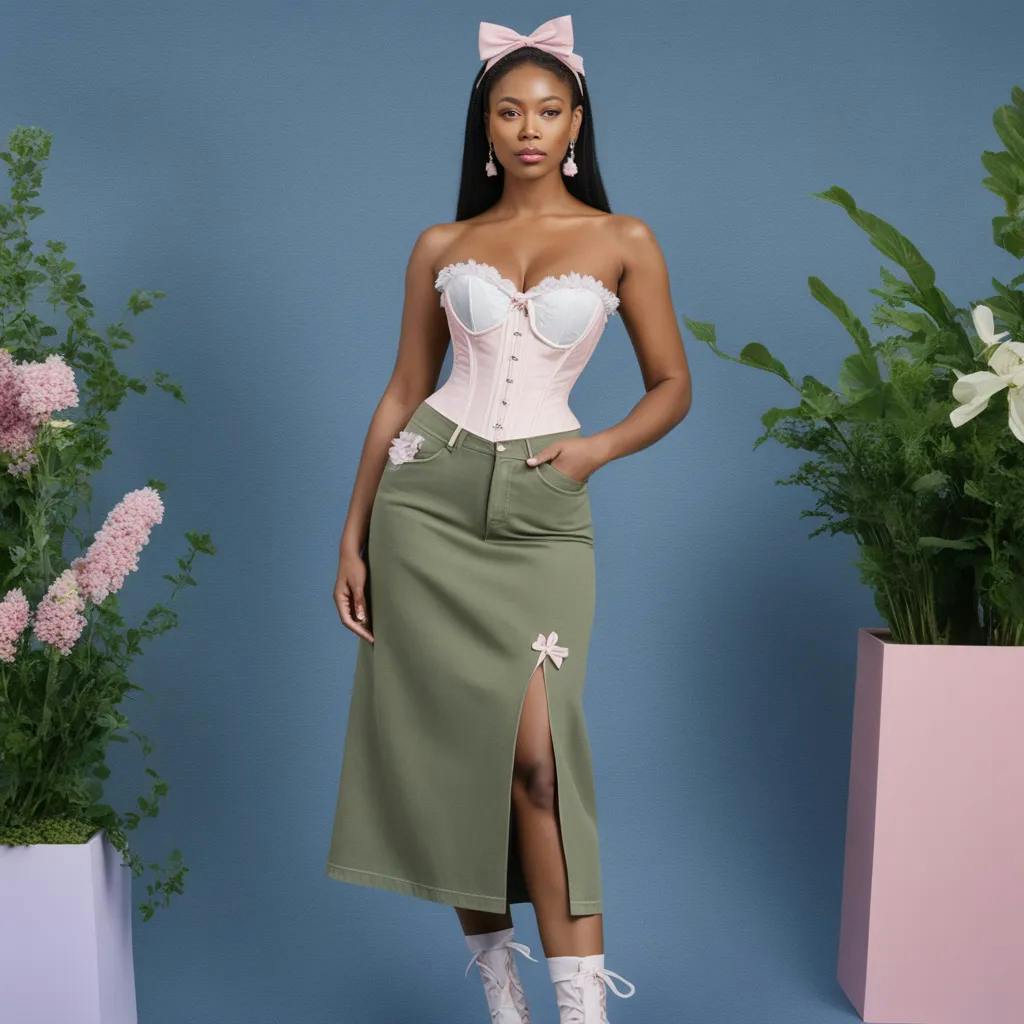 White corset skirt sales