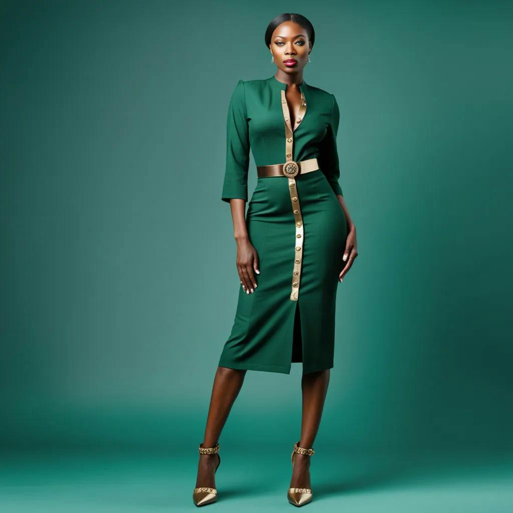 Green business casual dress best sale