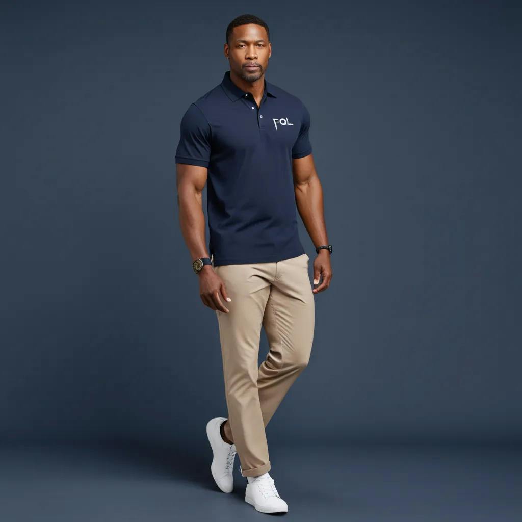 Navy polo grey pants best sale