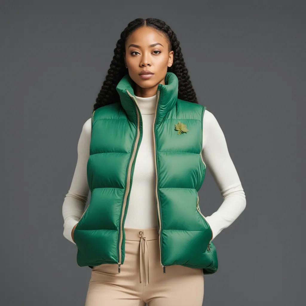 Green down vest women's hotsell