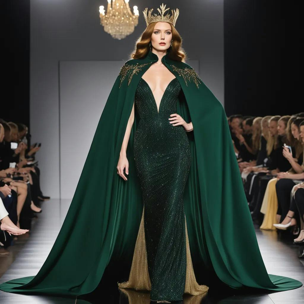 Forest green and gold dress best sale