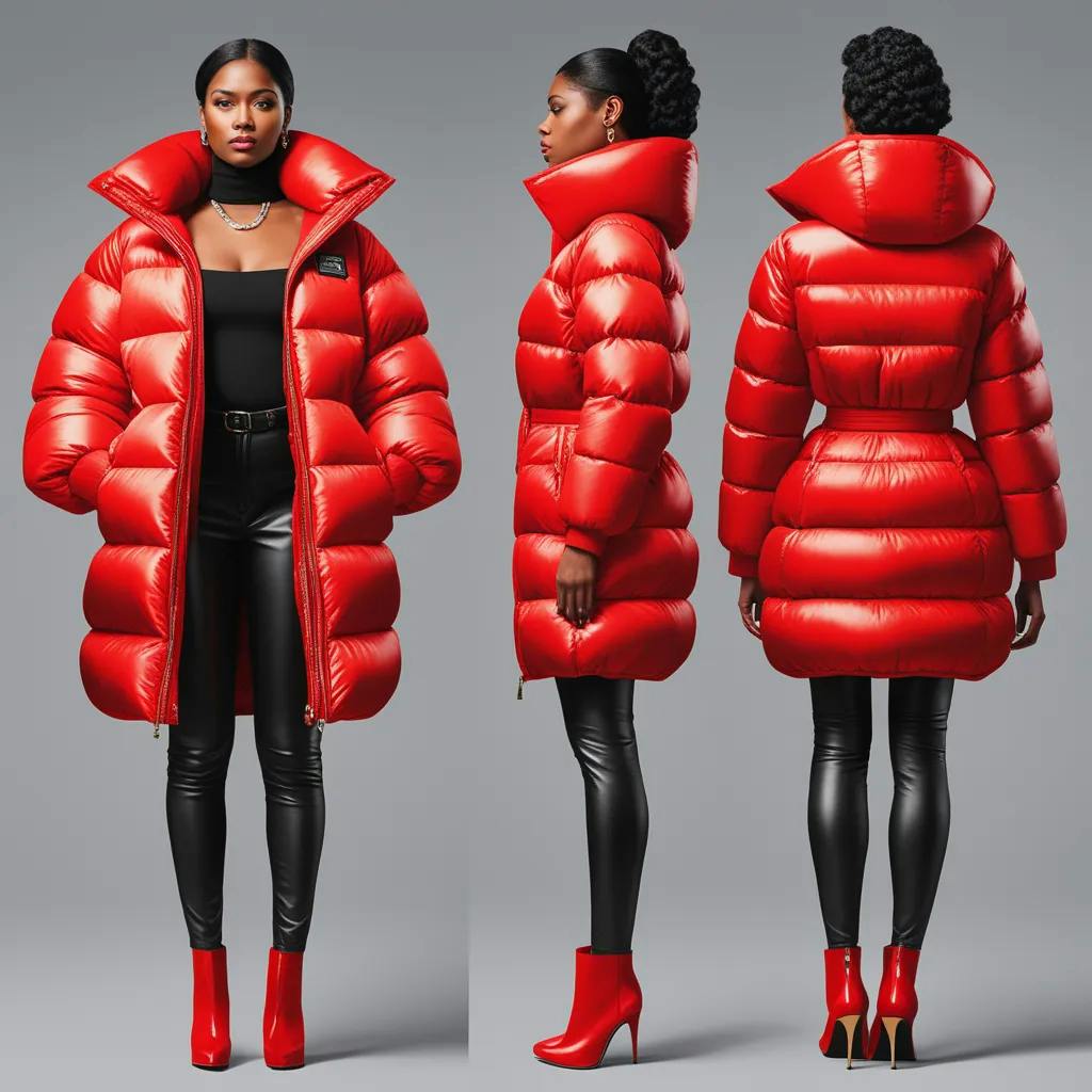 Puffy jacket red hotsell