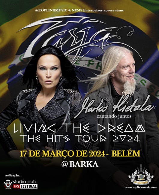 Palco Belém Eventos Show The Hits Tour 2024 Tarja Turunen e Marko