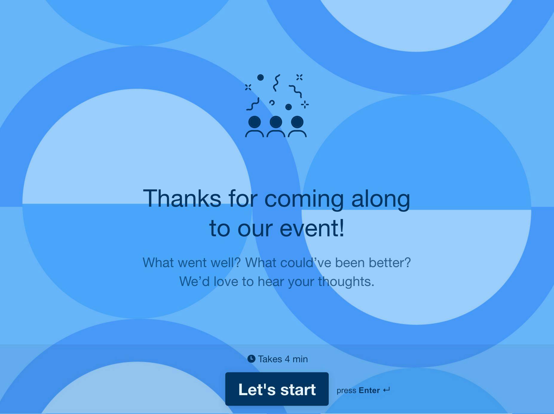 Post Event Evaluation Form Typeform Template