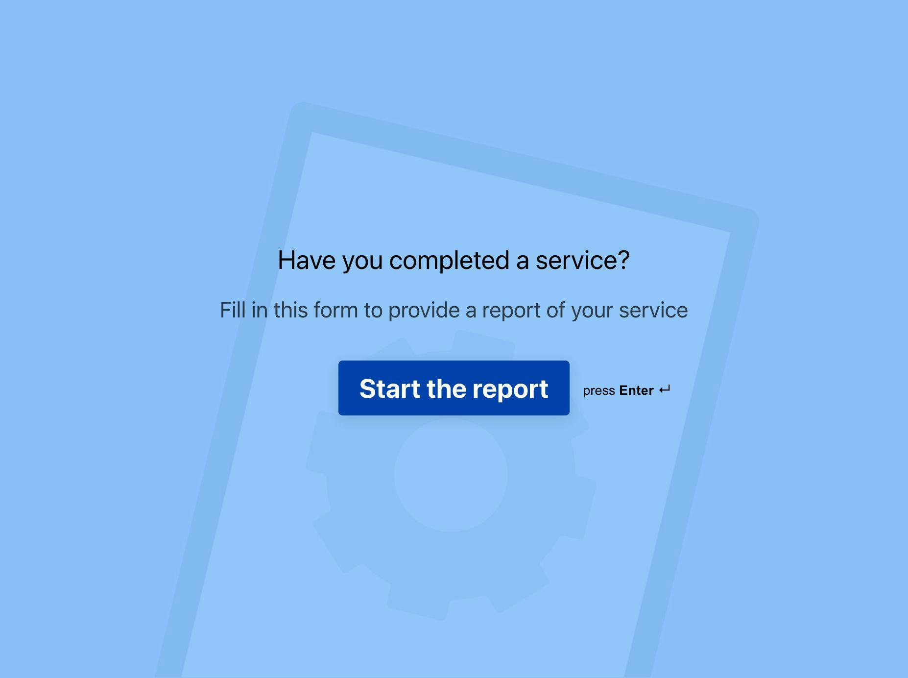 Service Report Form - Typeform Template