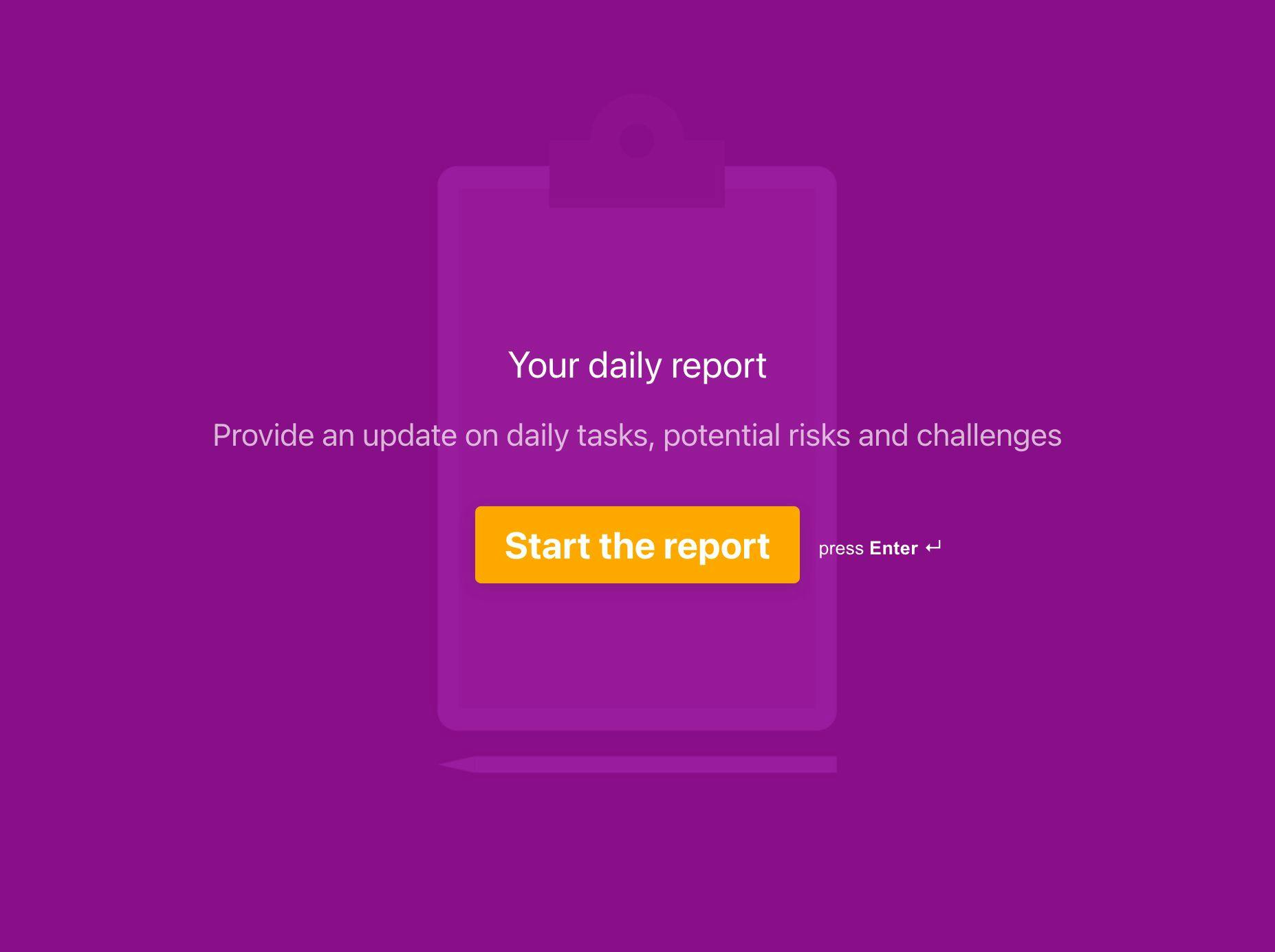 Daily Report Form Typeform Template