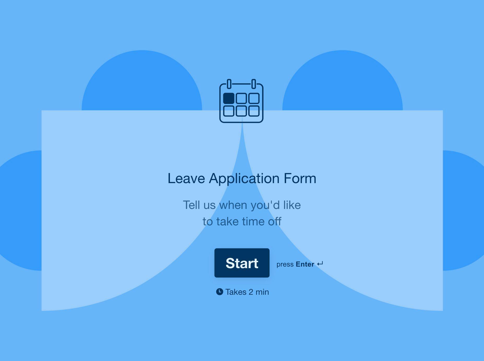 Leave Application Form Typeform Template