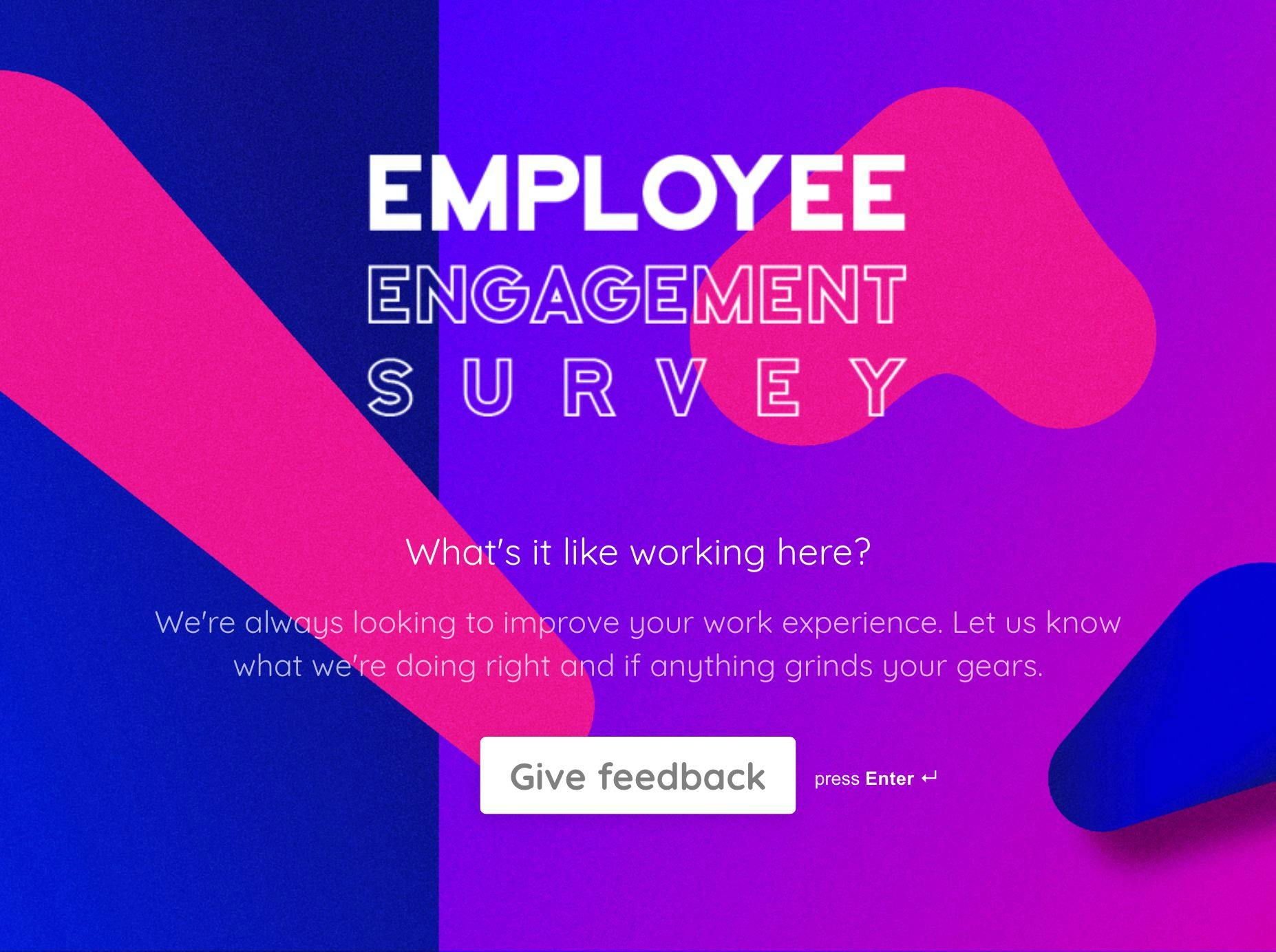 Employee Engagement Survey Typeform Template