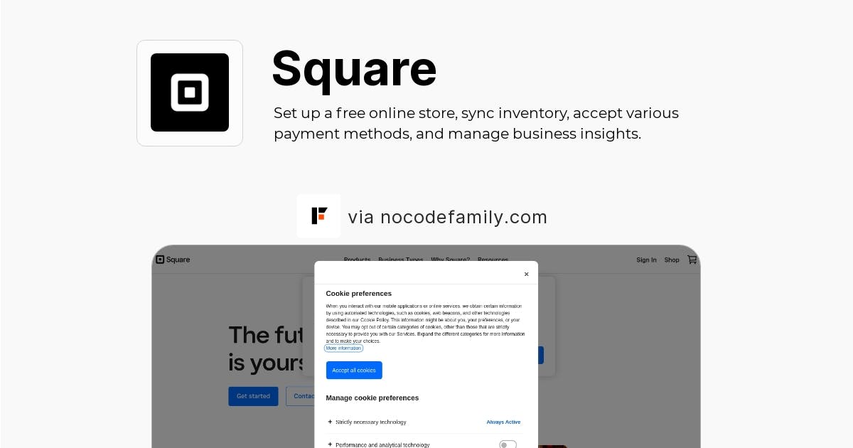 Square Reviews Templates And Pricing In 2024   Squareup Nocodefamily