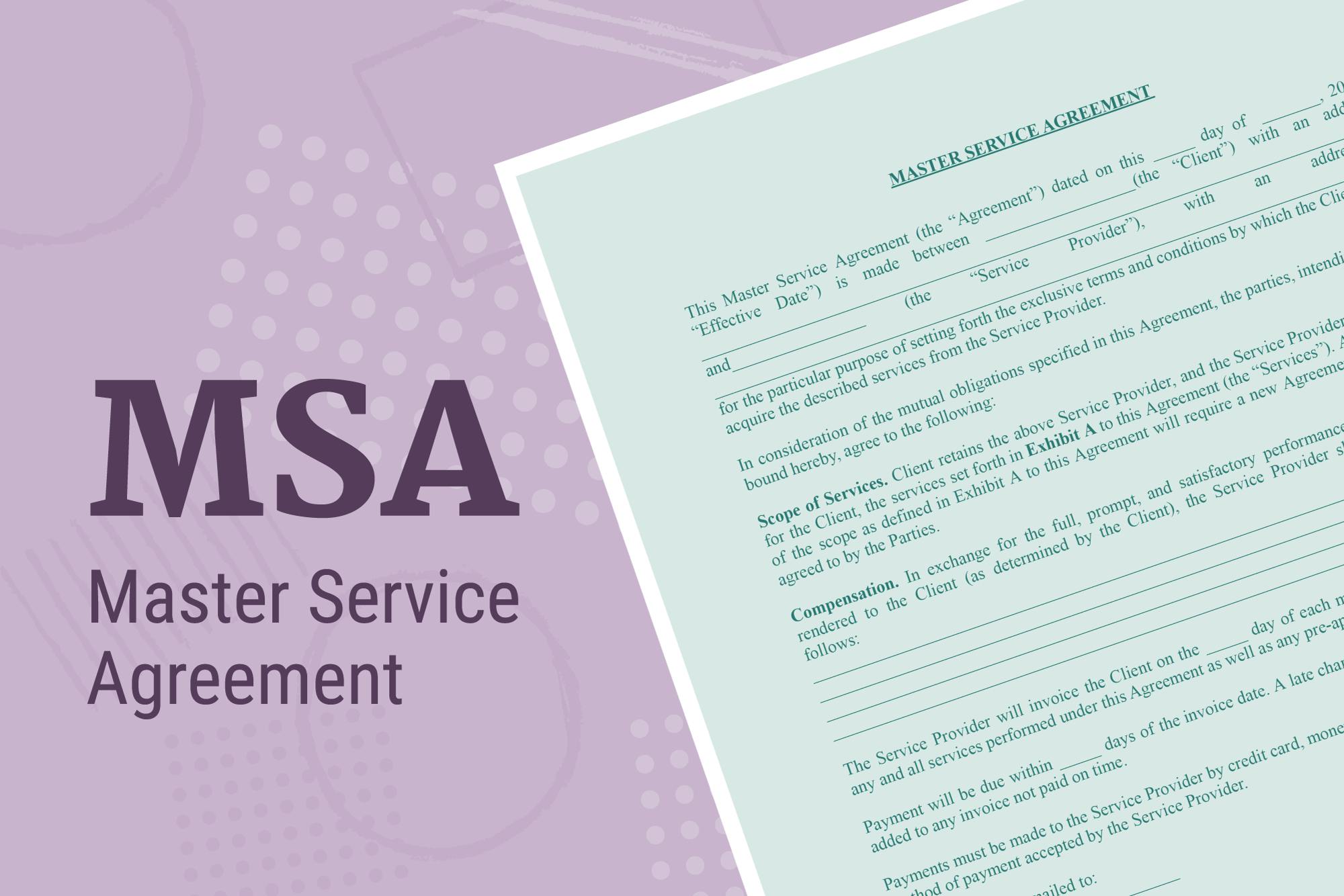 What is a Master Service Agreement (MSA)? | BetterLegal
