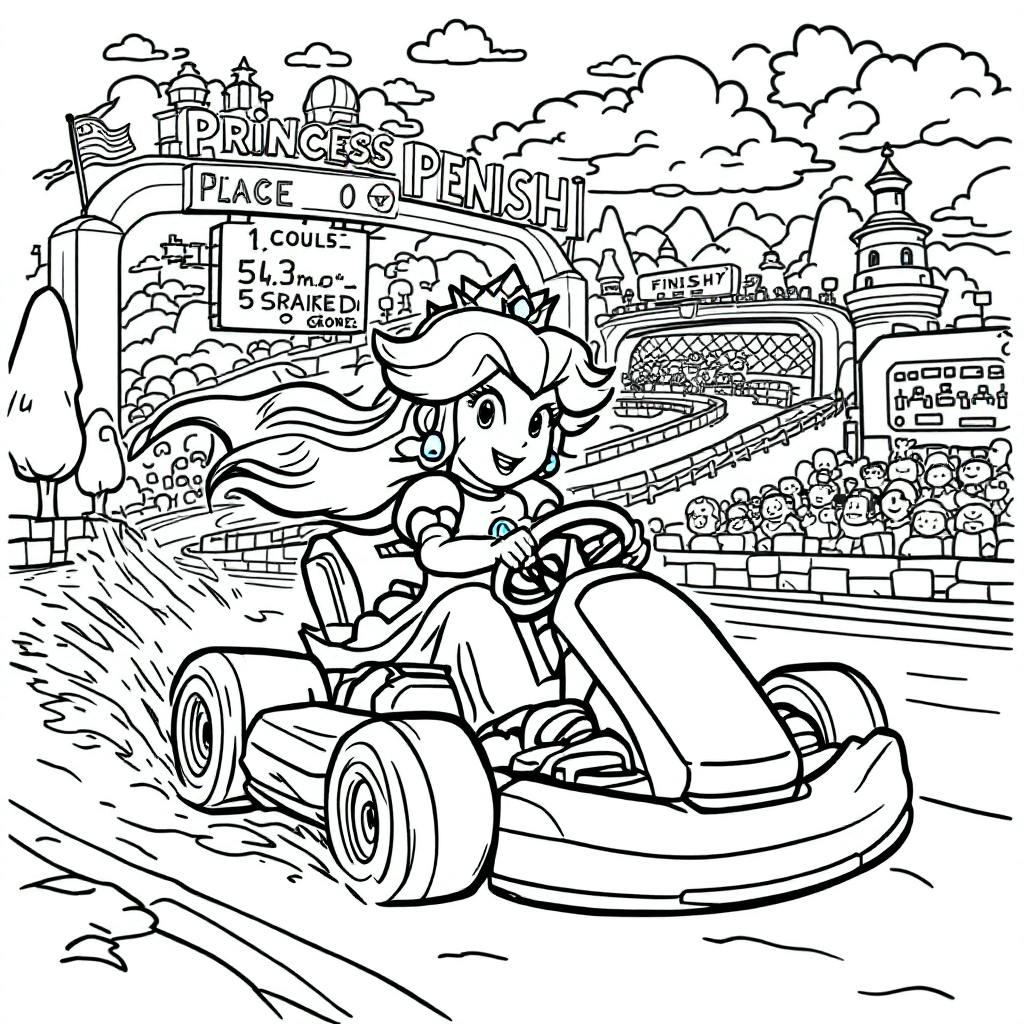 20 Free Printable Princess Peach Coloring Pages | ColorFun