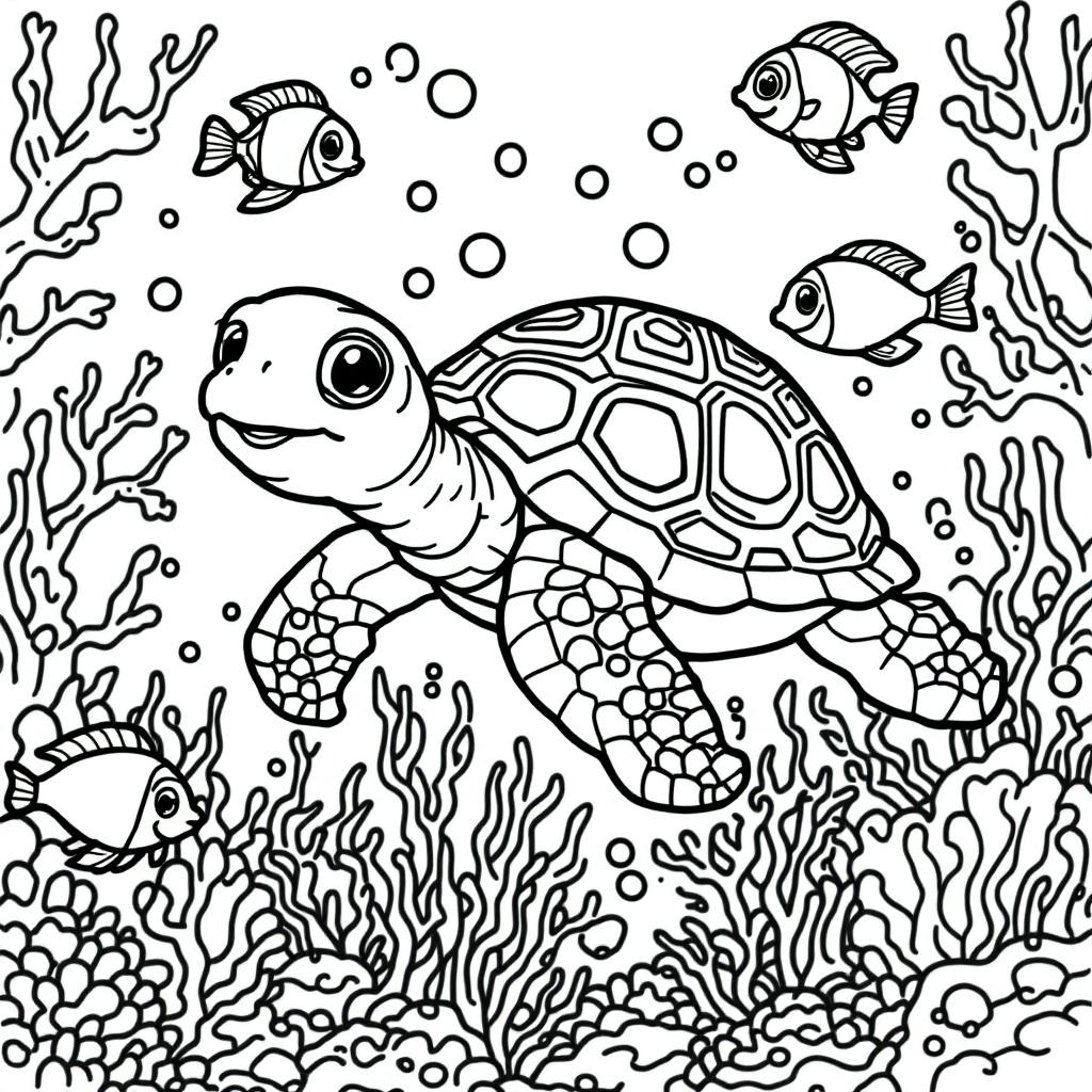 20 Free Printable Turtles Coloring Pages | ColorFun