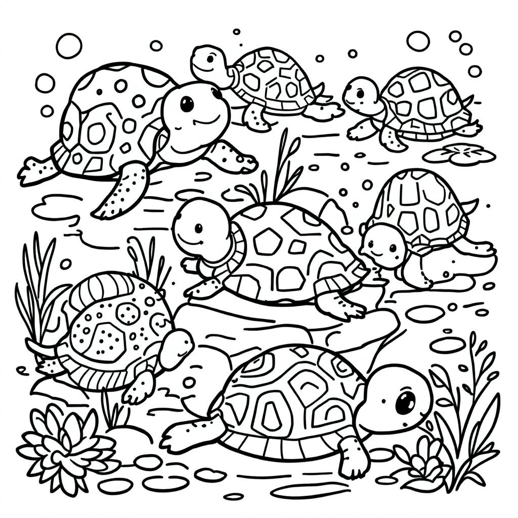 20 Free Printable Turtles Coloring Pages | ColorFun