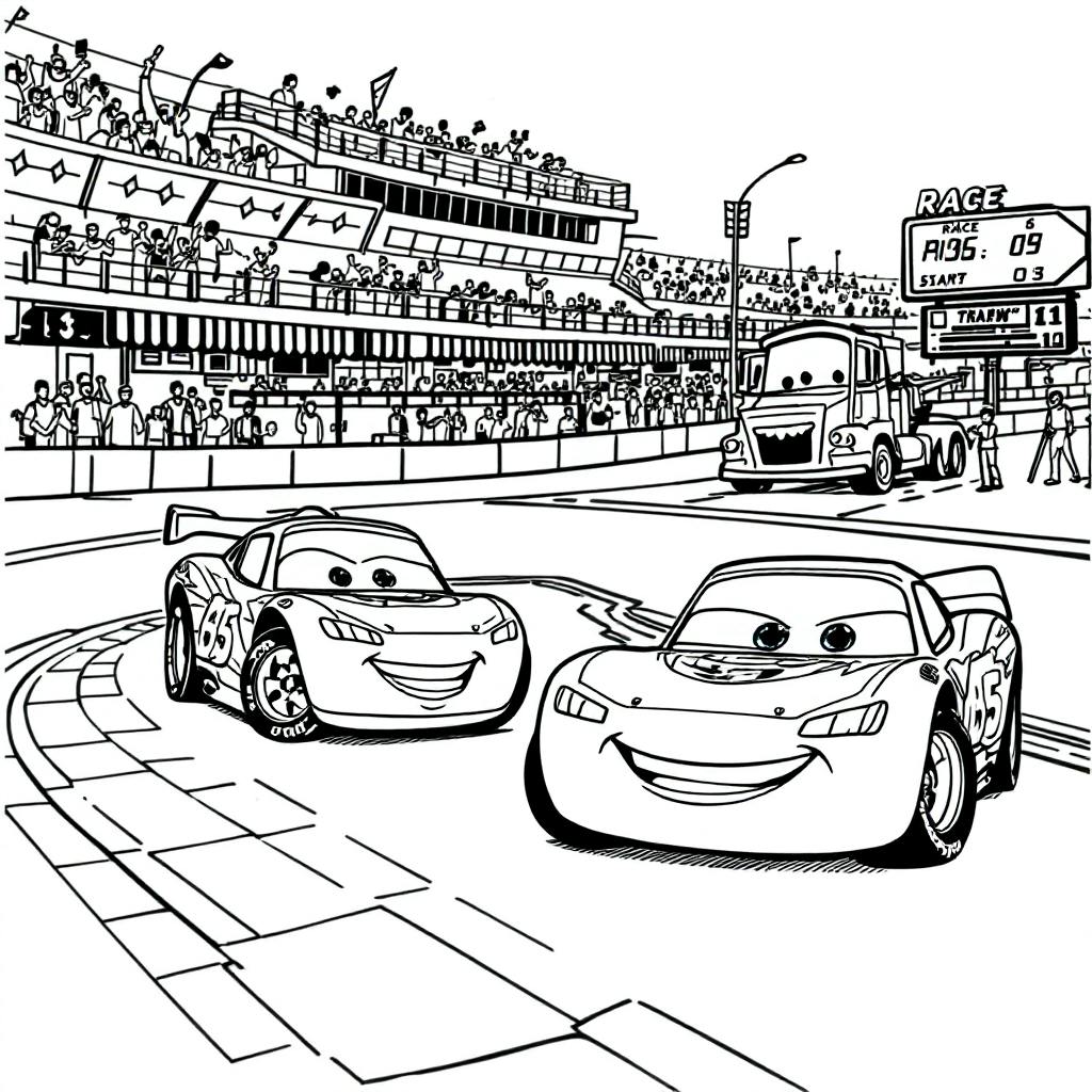 Lightning McQueen - Lightning and Cruz Coloring Page (Free) | ColorFun