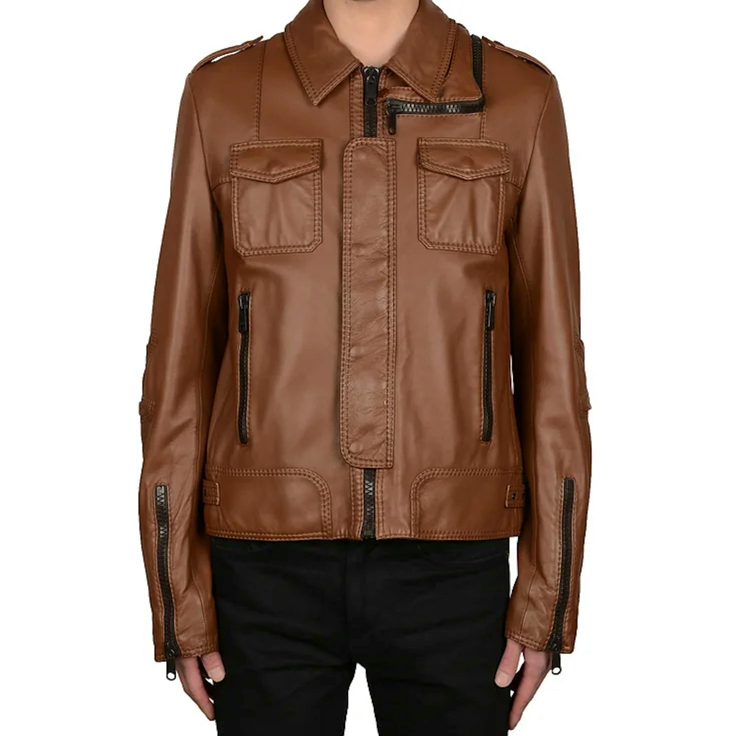 DIOR HOMME BY HEDI SLIMANE AW05 L ZIP LEATHER JACKET