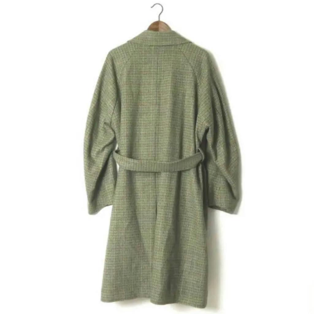 URU ウル 19AW 日本製 WOOL CHECK BELTED COAT-