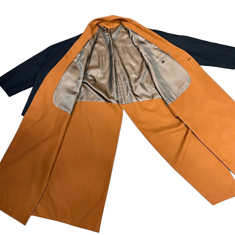 ka na ta ノーカラージャケット サンプル品 サイズ2 Ka na ta 2 sleeve coat ツースリーブオーバーサイズノーカラーコート