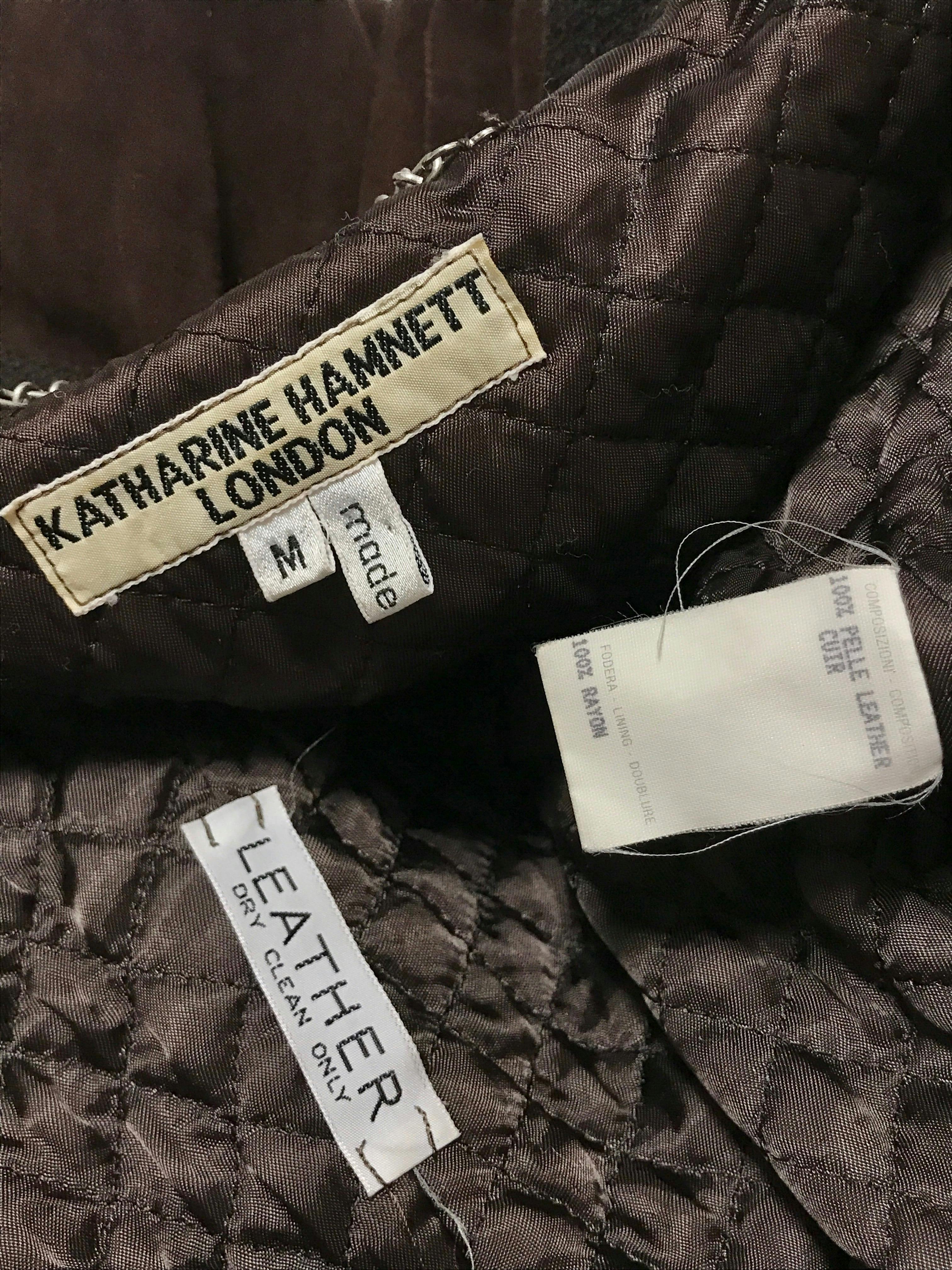 1990F/W KATHARINE HAMNETT LONDON Ex-Soft Su?de Leather Bomber JK