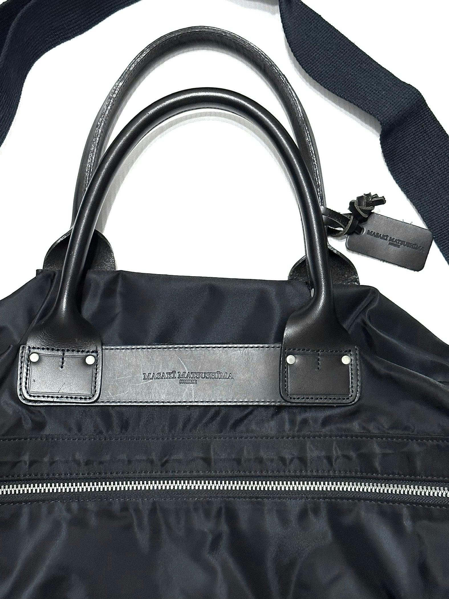 MASAKI MATSUSHIMA Twice_Open System Nylon×Leather Bag - ARCHIVESTOCK