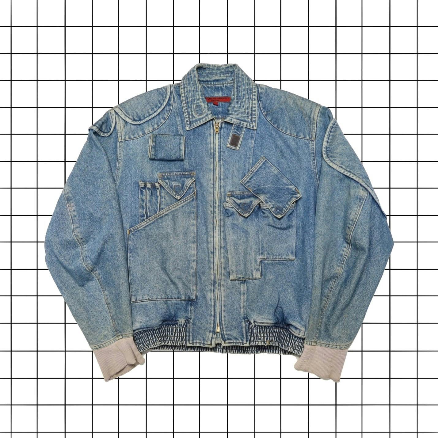 1980s KATHARINE HAMNETT denim cargo bomber jacket - ARCHIVESTOCK