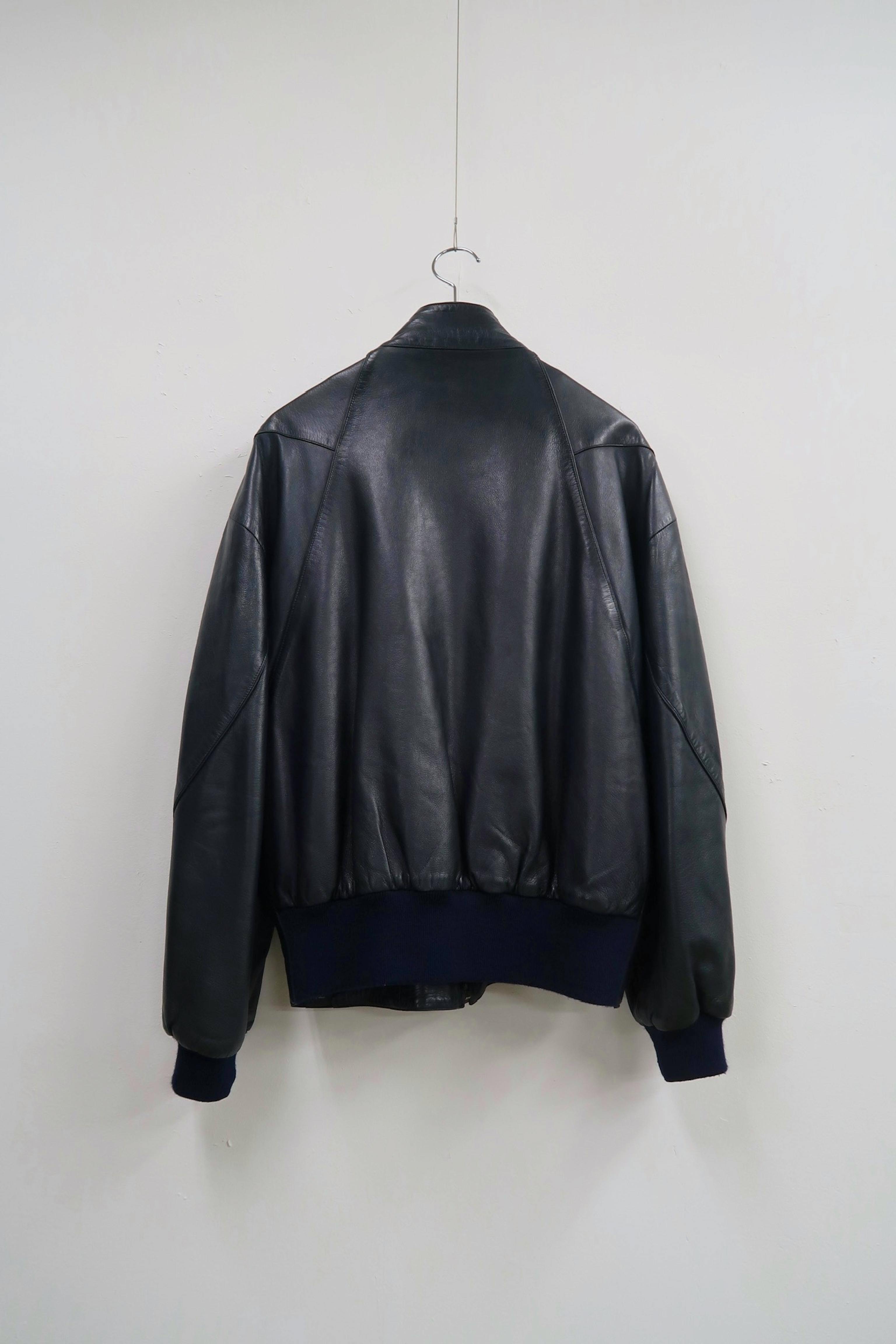 【大幅値下げ】　CLAUDE MONTANA レザージャケット　希少デザイン 1980s Claude Montana Leather Jacket with Back Emblem and