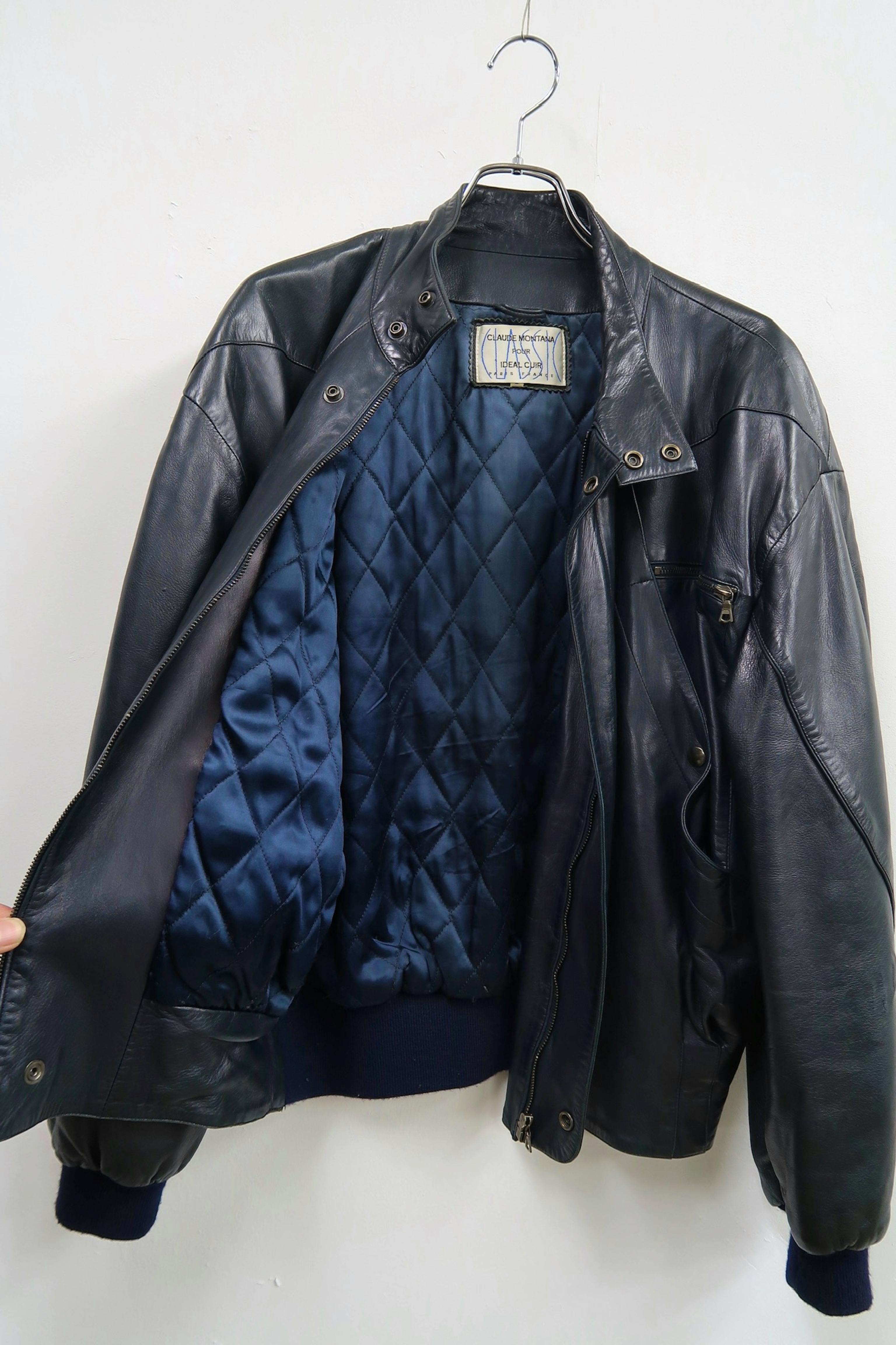 1980s CLAUDE MONTANA IDEAL CUIR lamb leather jacket