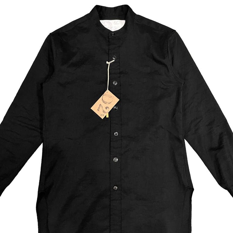 DseconD 23AW Band Collar Shirt ヴァージンウールランダムボタン