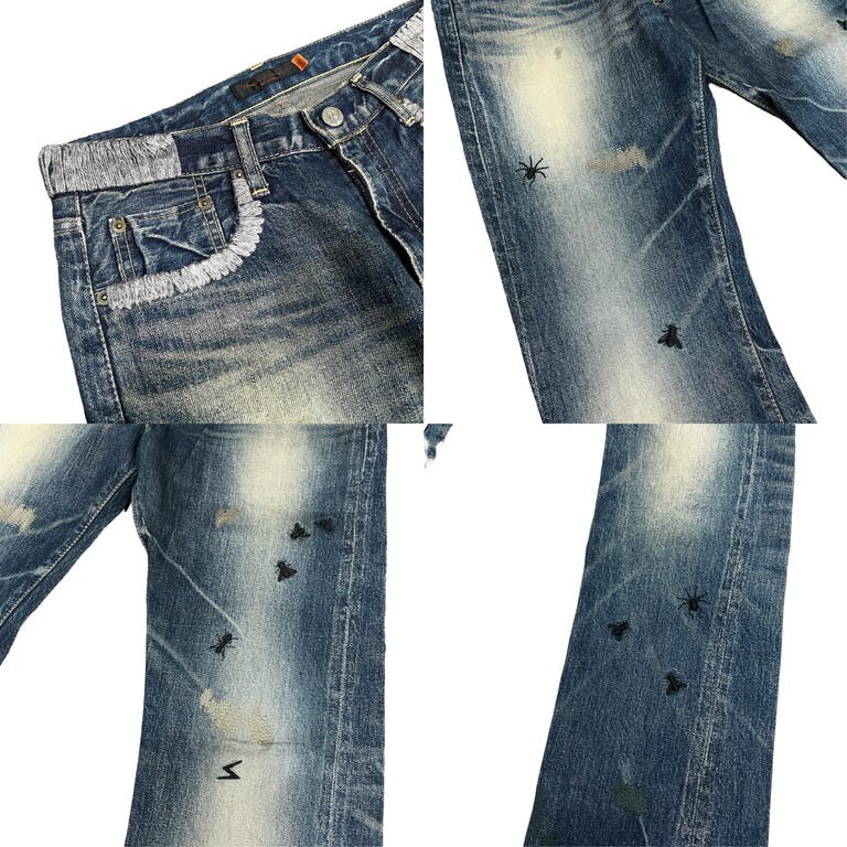 UNDERCOVER バーガンディ デニムパンツ M アーカイブ UNDERCOVER(アンダーカバー) 01AW DAVF期 デニムパンツ S46 S46