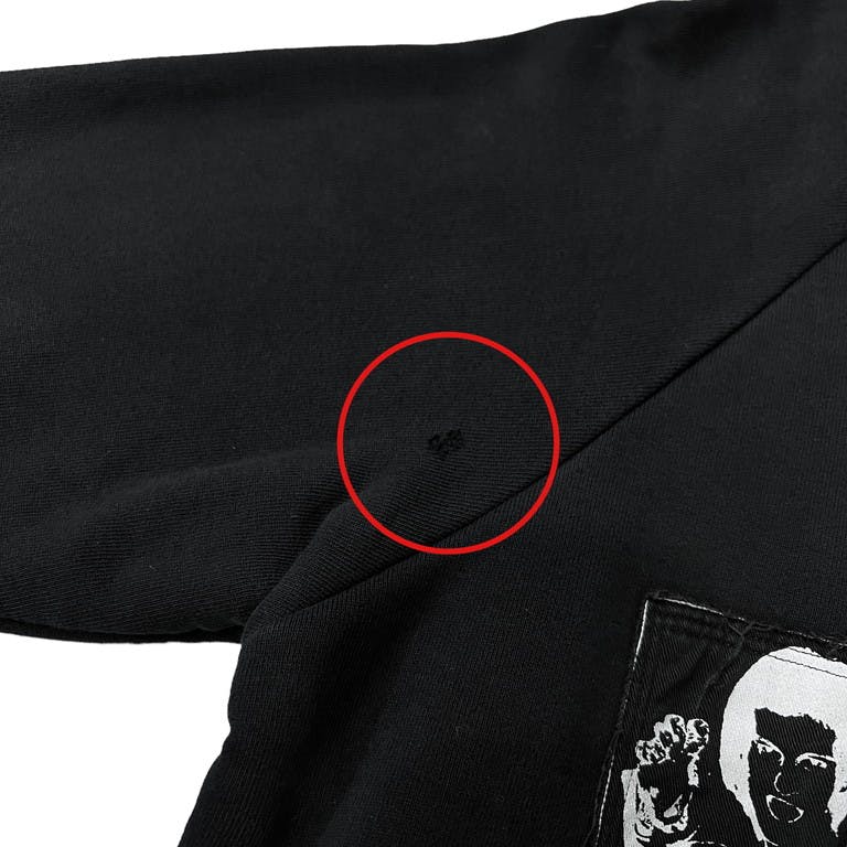 RAF SIMONS 01AW EVERYTHING パッチワークスウェットシャツ Riot Riot