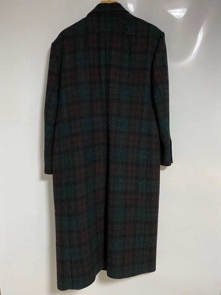 18AW John Lawrence Sullivan マキシ ツイード チェスターコート